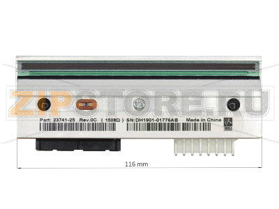 Печатающая термоголовка Zebra 110Xi4 (300dpi) Оригинальная печатающая термоголовка Zebra P1004232 предназначена для промышленного принтера этикеток Zebra 110Xi4 с разрешением печати 300 dpi. Узел формирует изображение на этикетке или термотрансферной ленте за счёт точечного нагрева рабочей линии. От состояния термоголовки напрямую зависит читаемость штрихкодов, QR-кодов, текста, графики и служебной маркировки. Запчасть на сборочном чертеже под номером: 1Количество запчастей в комплекте: 1