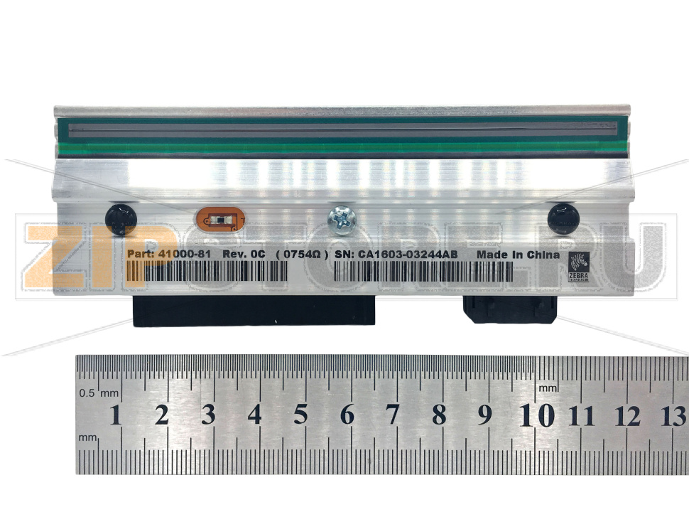 Печатающая термоголовка Zebra 105SL (203dpi) Печатающая термоголовка ZEBRA 203 dpi Printhead (Replacement Kit) - 105SL (new).  Запчасть на сборочном чертеже под номером: 1Количество запчастей в комплекте: 1 Термопечатающая головка для принтера среднего класса Zebra 105SL созданного для печати самоклеящихся этикеток. Разрешающая способность термоголовки - 203 dpi. Ширина печати (максимальная) - 104мм. Максимальная скорость печати - до 203 мм/сек. Тип печати: термопечать (без красящей ленты, на этикетках из термочувствительной бумаги) или термотрансферная печать (с использованием красящей ленты). Ресурс термоголовки Zebra 105SL - 30 км.